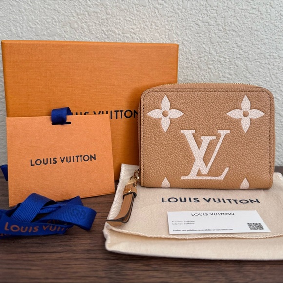 NEW LOUIS VUITTON Bicolor Empriente Zippy Compact Wallet in Arizona Beige - Picture 9 of 9